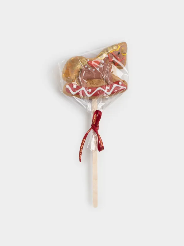 Пряник, 40 гр, глазированный, медовый, на палочке, коричневый, Лошадка, Prani, image-4