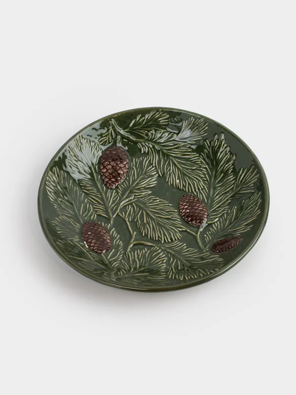 Блюдо глубокое, 27х5 см, Шишки на еловых ветках, Forest whispers, image-4