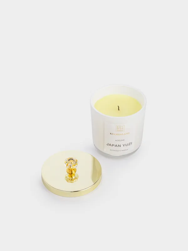 Свеча ароматическая, 9 см, в подсвечнике, Japan Yuzi, Adeline, image-1