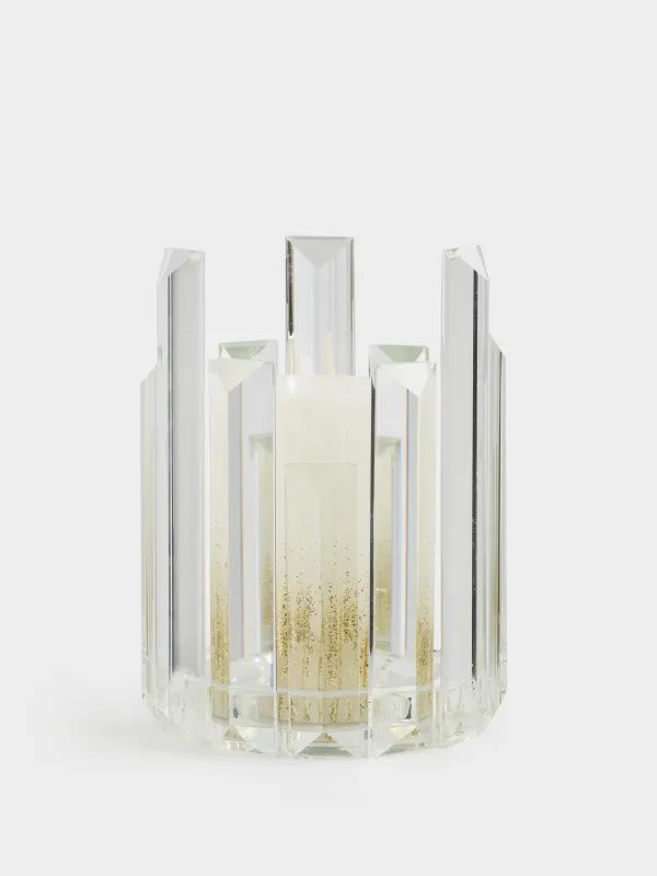 Подсвечник, 15 см, для цилиндрической свечи, кристальное стекло, Lux crystal, image-2