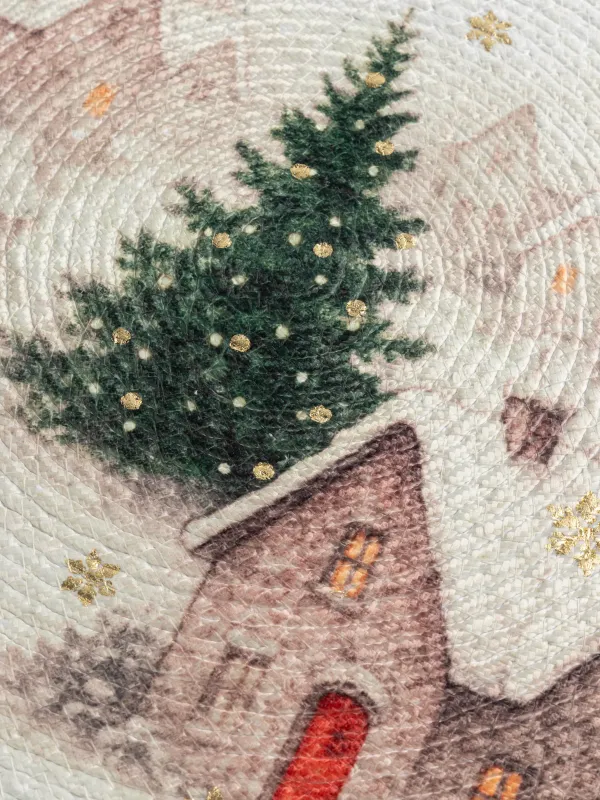 Салфетка под приборы, 38 см, Елка, Swivel print, image-1