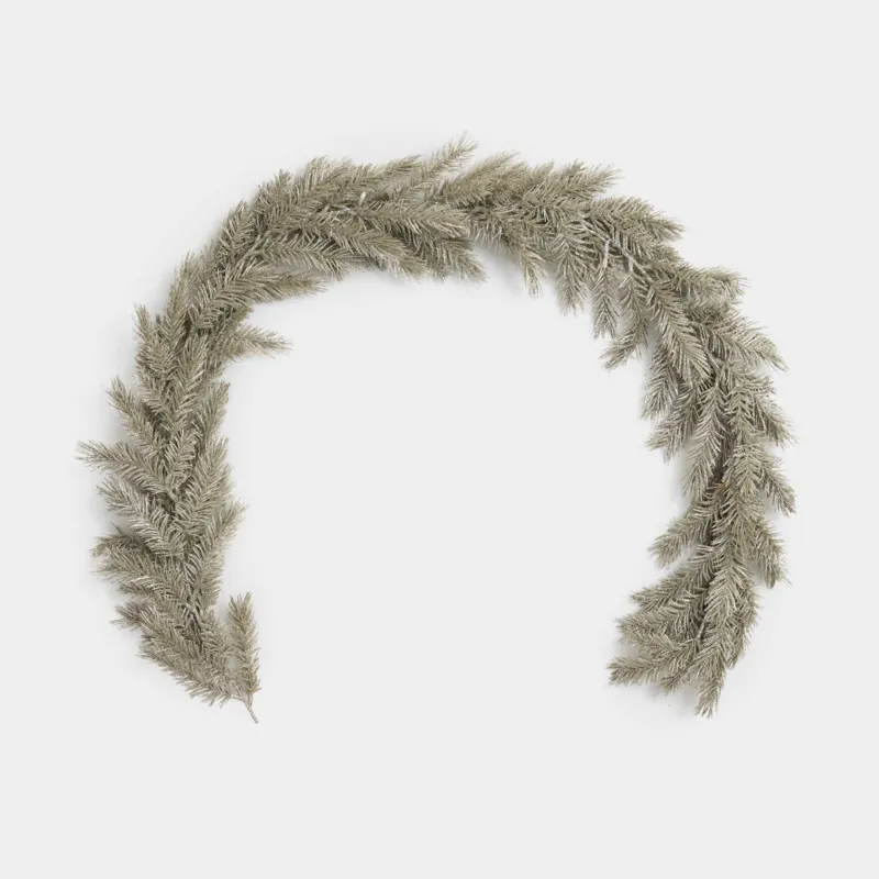 Ветка-гирлянда декоративная, 1,5 м, с подсветкой, пластик, шампань, Ель, Conifer champagne