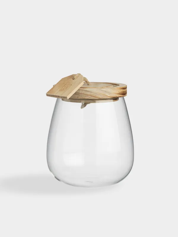 Банка для сыпучих продуктов, 1 л, Clear wood, image-0