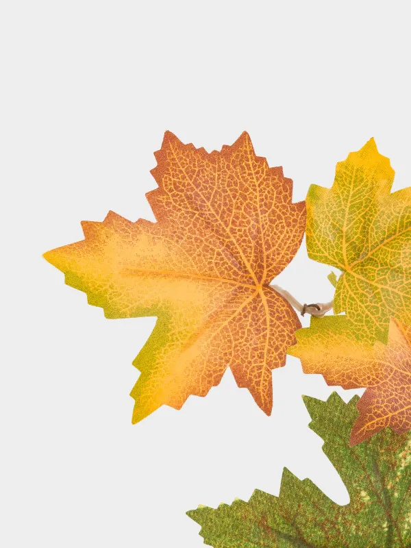 Ветка декоративная, 60 см, пенопласт/пластик, Тыквы с шишками и листьями, Autumn fusion, image-3