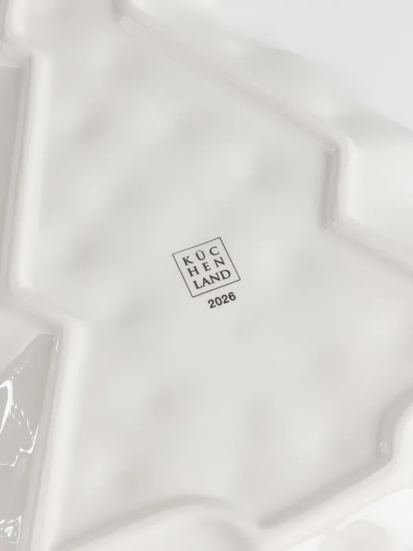 Блюдо, 31х27 см, керамика, Лошадка, Сhristmas green, image-4