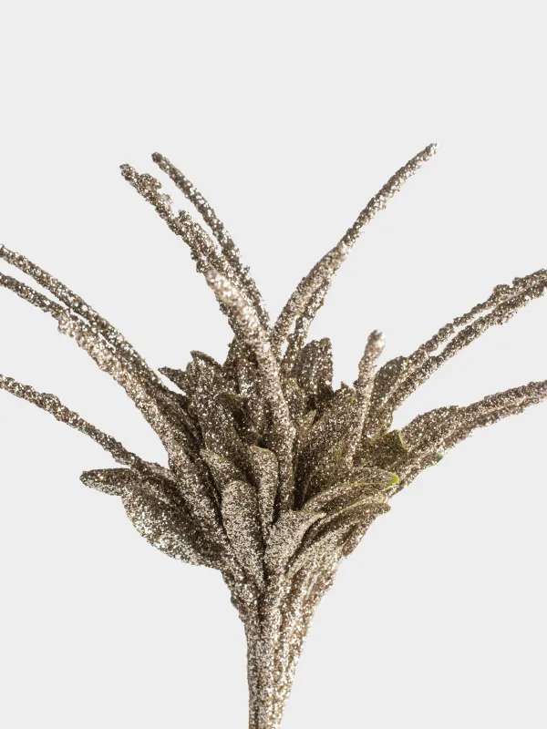Ветка декоративная, 33 см, Золотистые листья, Sparkle decor, image-1