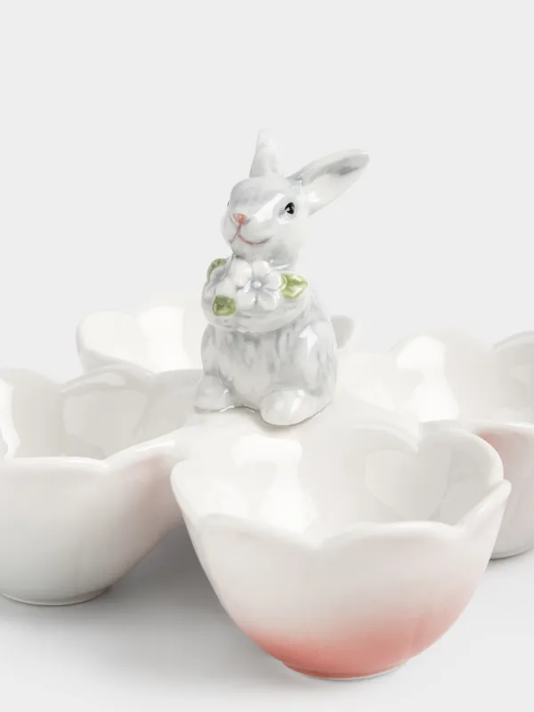 Блюдо пасхальное, 16х12 см, 4 отделения, Кролик, Easter, image-2