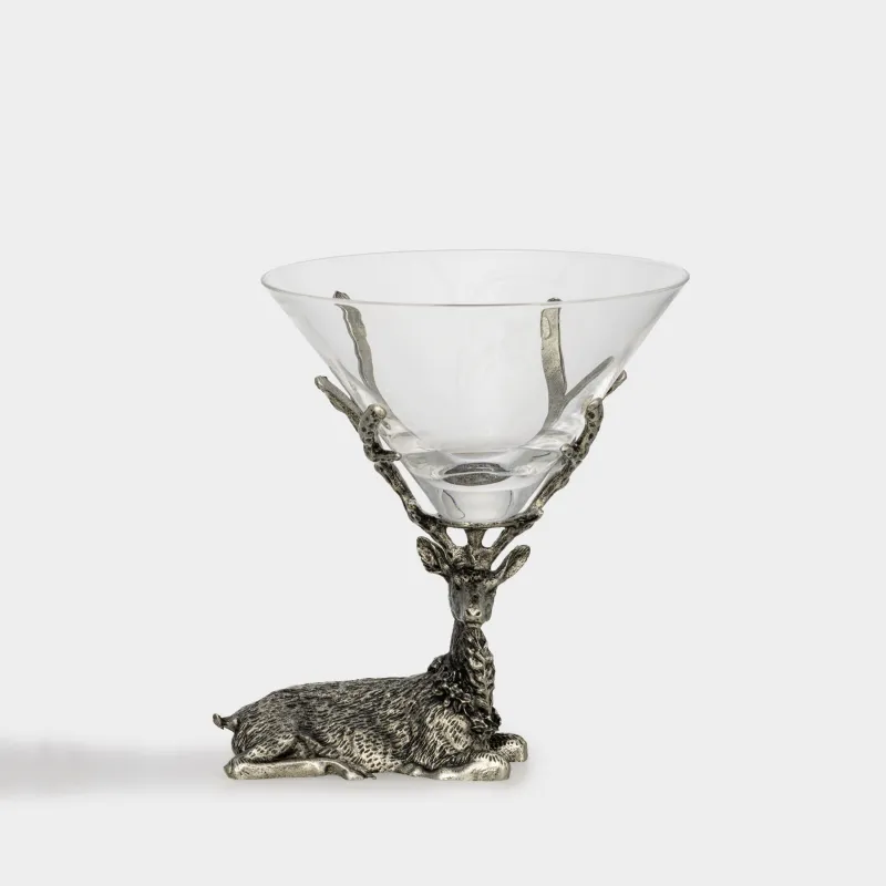 Бокал для мартини, 300 мл, стекло/металл, Серебристый олень, Arctic deer