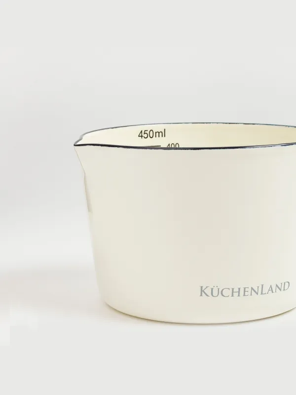 Емкость мерная, 450 мл, металл эмалированный, молочная, Nostalgia, image-1