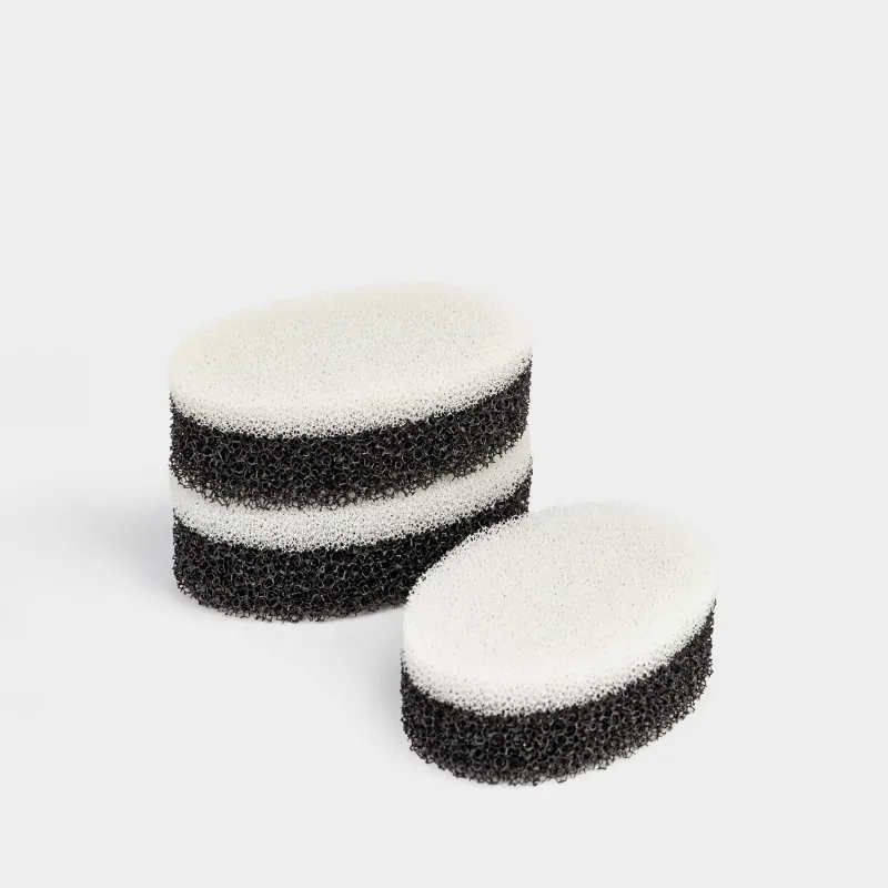 Губка для мытья посуды, 9х6 см, 3 шт, абразив, овальная, черно-белая, Black clean