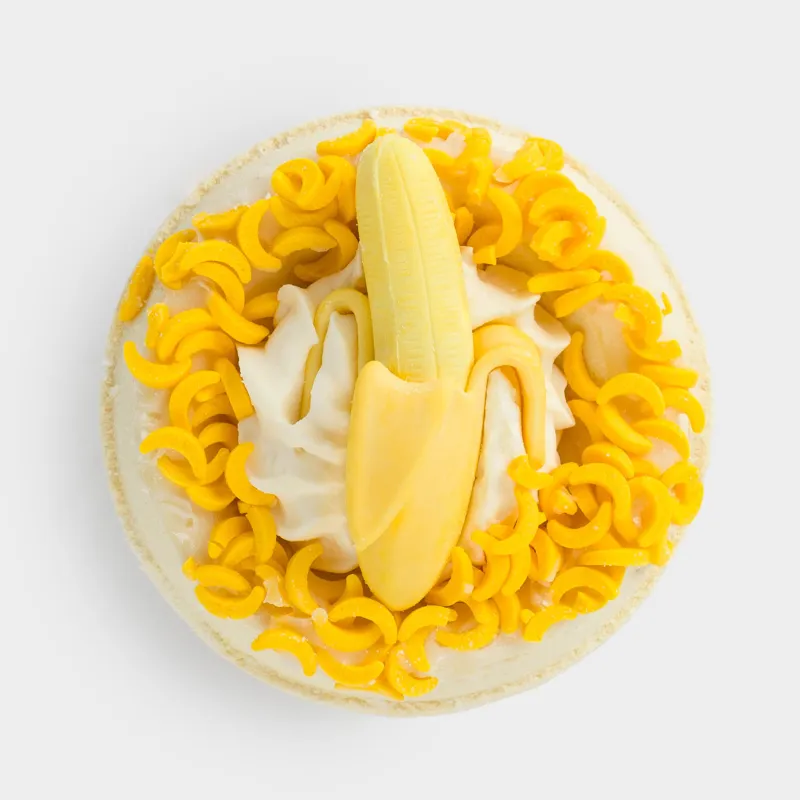 Бомбочка для ванны, 130 гр, с игрушкой, желтая, Банан и ваниль, Банан, Fruits spa