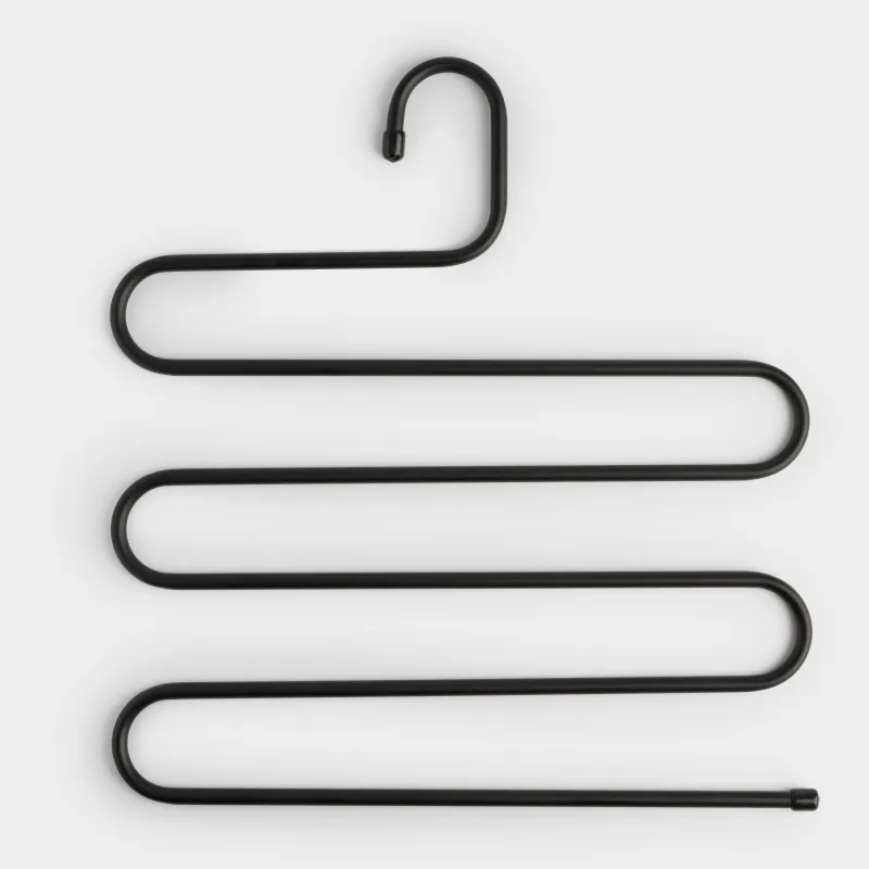 Вешалка для брюк/юбок, 36 см, 5 уровней, металл с покрытием, черная, Colorful house, image-0