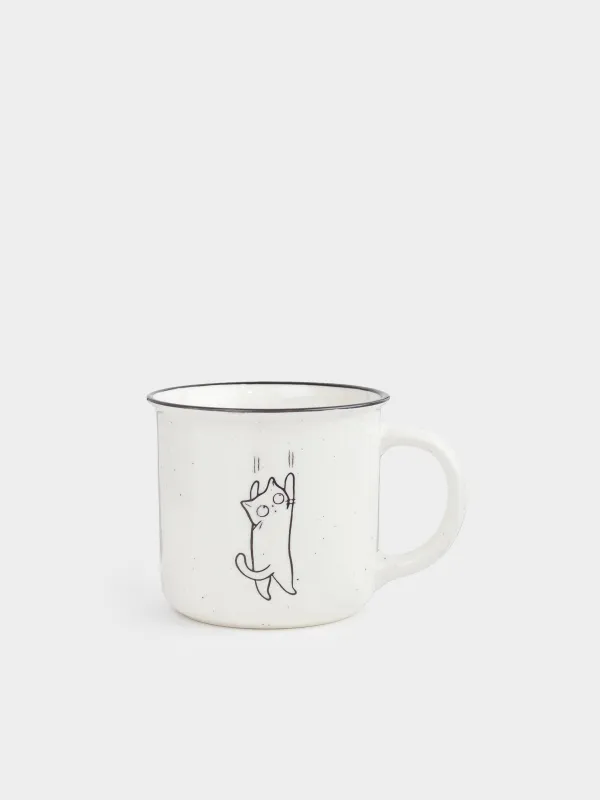 Кружка, 370 мл, в крапинку, Котенок, Cat, image-0