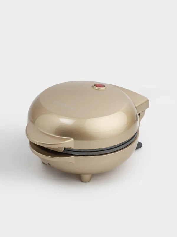 Вафельница, электрическая, 550 Вт, бакелит/металл, золотистая, Сердце, Vintage kitchen, image-0