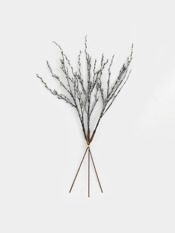 Ветка декоративная, 73 см, пластик/металл, Ледяная ветка, Crystal decor, image-0