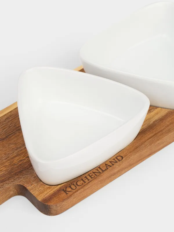 Набор для закусок, на подставке, Треугольники, Noble tree, image-1