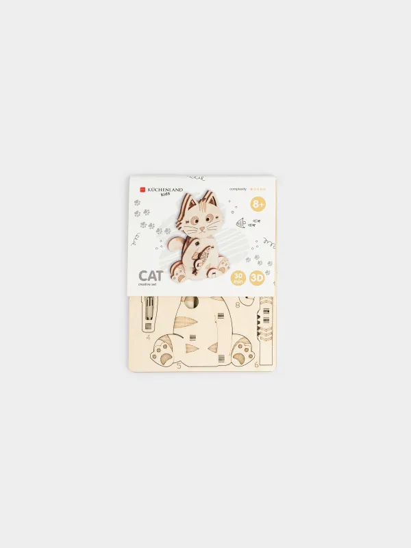 Набор для творчества, дерево, Cat, image-5