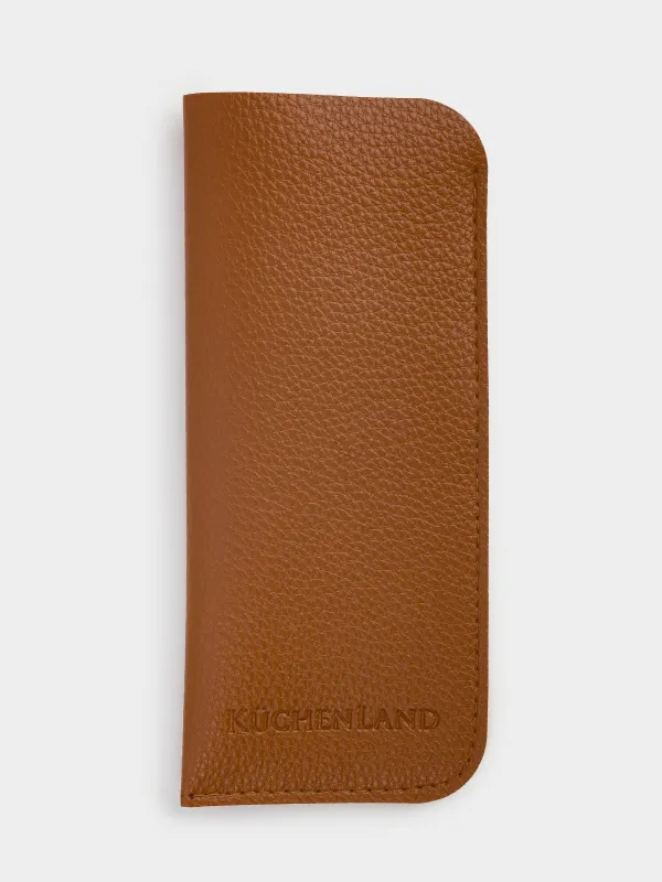 Футляр для очков, 18x8 см, полиуретан, коричневый, Memo, image-0