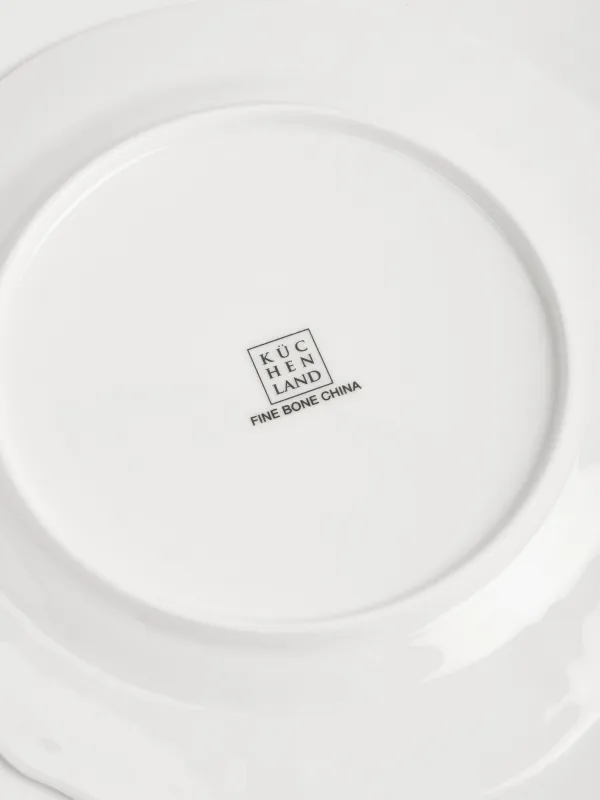 Тарелка закусочная, 20 см, фарфор F, белая, с золотистым кантом, Кролик гжель, Tradition Easter, image-3