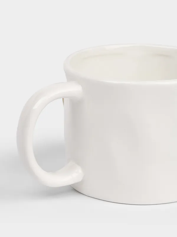 Кружка, 550 мл, фарфор P, молочная, Золотистая ящерица, Paradise garden, image-1