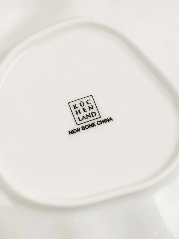 Тарелка обеденная, 25 см, фарфор N, молочная, Мятый эффект, Crumple, image-3