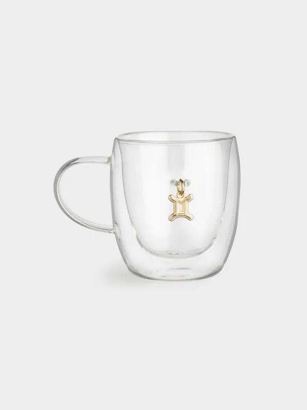 Кружка, с золотистой подвеской, Air figure zodiac, image-0
