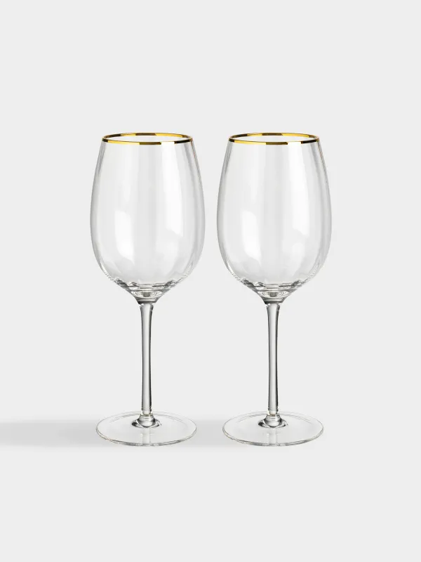Бокал для вина, 2 шт, с золотистым кантом, Filo R gold, image-0