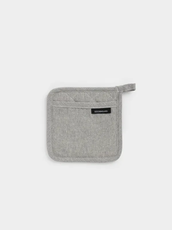 Подставка-прихватка, 18x18 см, неопрен/текстиль, квадратная, коричневая, BBQ, image-0