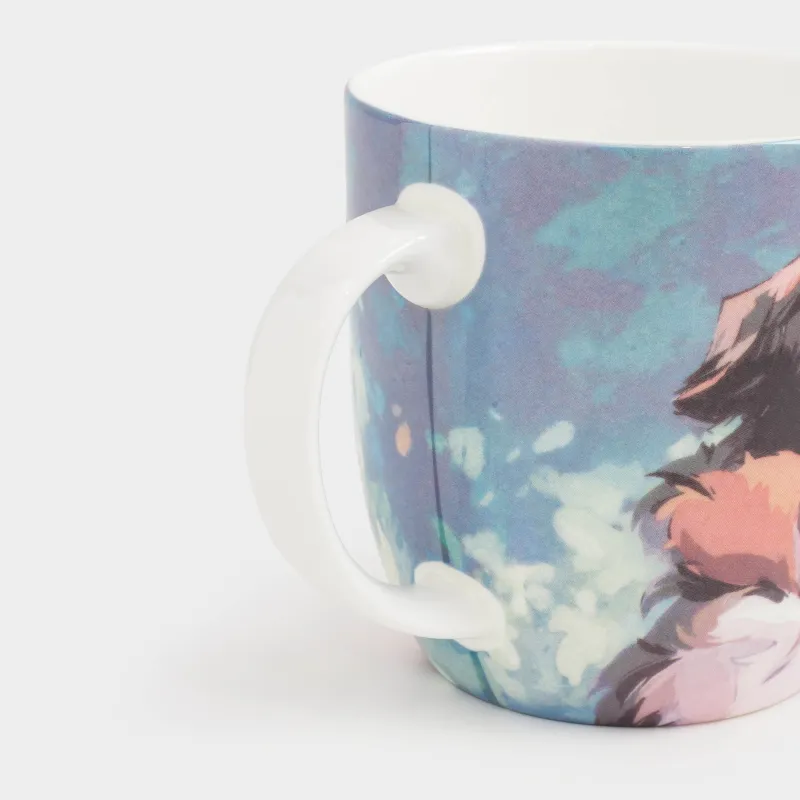 Кружка, 350 мл, 2 шт, фарфор F, голубая/розовая, Кошка/Собака, Friends, image-5