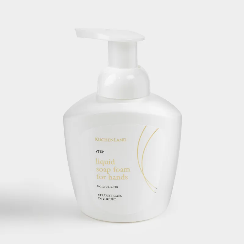 Мыло-пенка для рук, 400 мл, с дозатором, Клубника в йогурте, Step