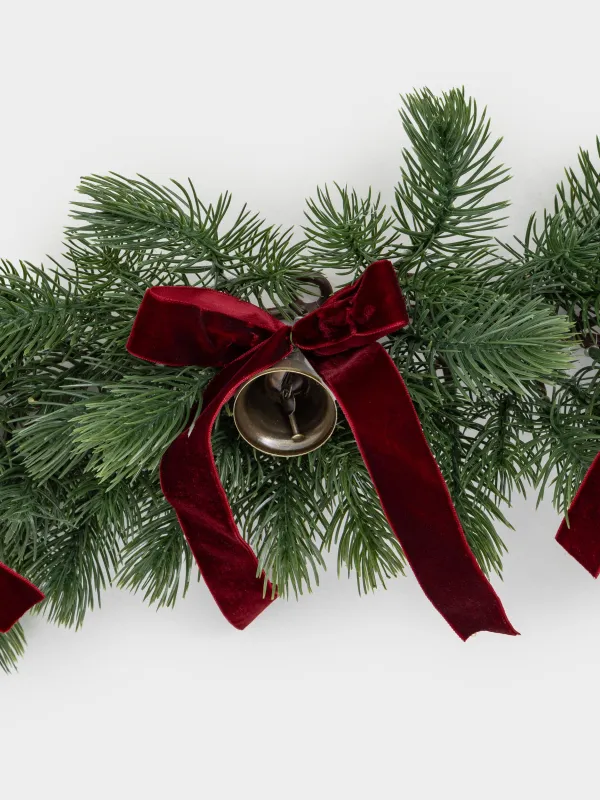 Композиция декоративная, 61 см, полиэтилен, Ель с колокольчиками, Conifer decor, image-3