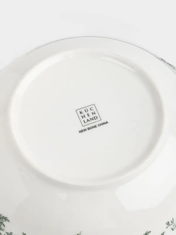 Салатник, 23х7 см, 1,2 л, фарфор N, бело-зеленый, Зимний букет, Winter lace, image-5