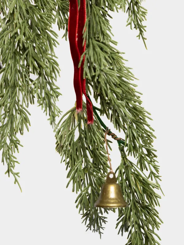 Ветка декоративная, 89 см, Хвоя с колокольчиками, Conifer decor, image-1