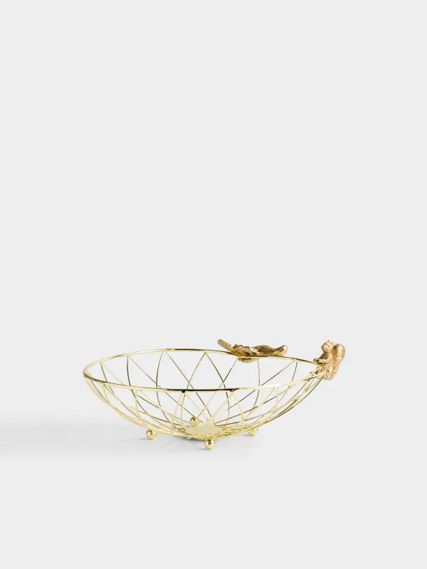Корзина для фруктов, 26х28 см, Тыква и белка, Twist gold, image-0