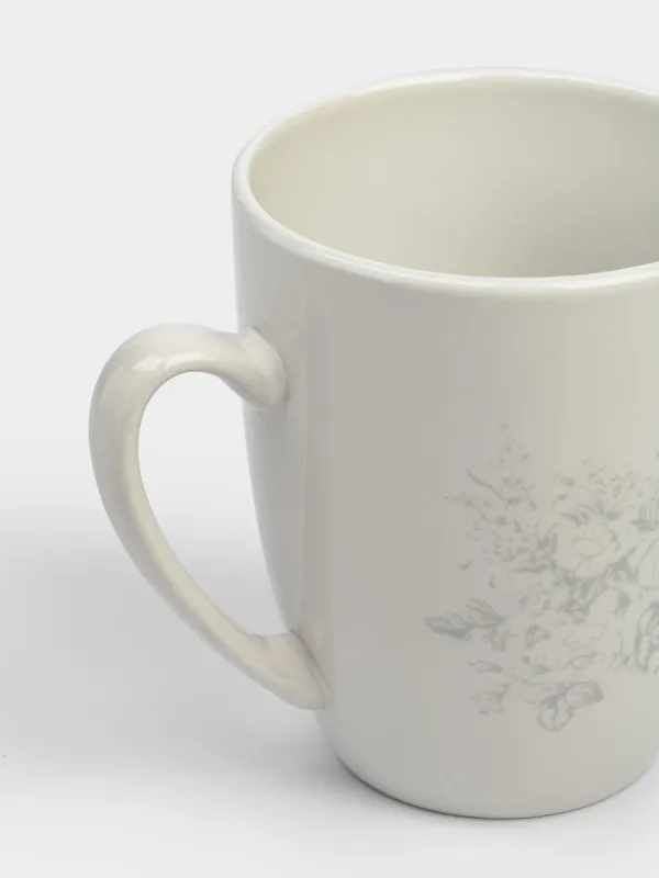 Кружка, 360 мл, 2 шт, Серые цветы, Gentle flowers, image-2