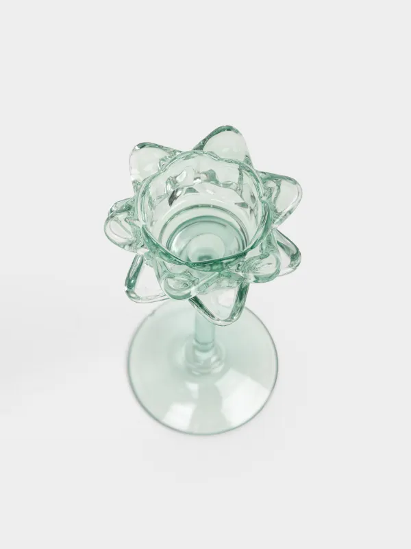 Подсвечник, 17 см, стекло, Fleur color, image-2