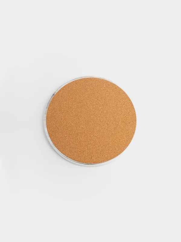 Подставка под горячее, 20 см, керамика/пробка, круглая, белая, Лимоны и листья, Sicily, image-3