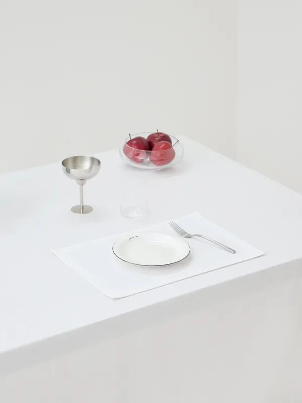 Салфетка под приборы, 30х45 см, с покрытием PU, полиэстер/вискоза/лен, белая, Кружево, Comely lace, image-4