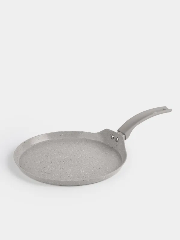 Сковорода блинная, 26 см, с покрытием, алюминий, бежево-серая, Decision, image-0