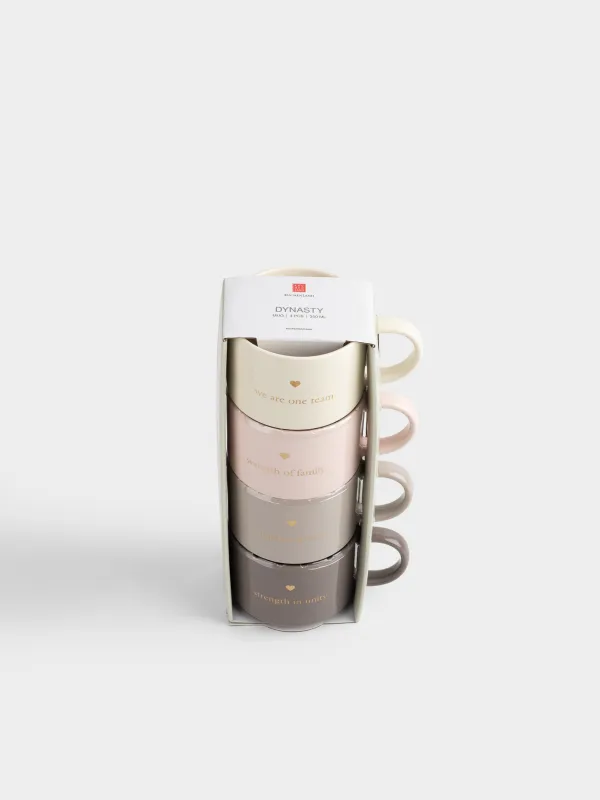 Кружка, 350 мл, 4 шт, фарфор N, цветной микс, Семья, Dynasty, image-5