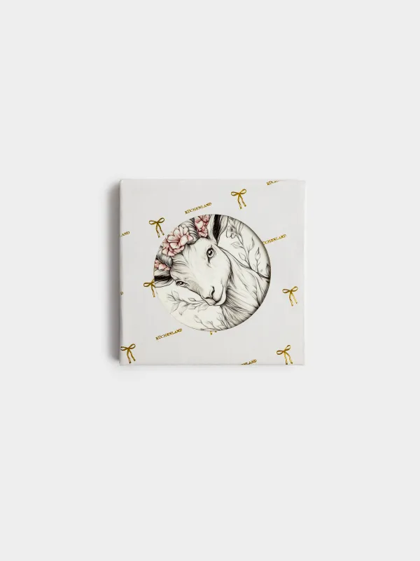 Подставка под кружку, Коза в венке, Goat in flowers, image-3