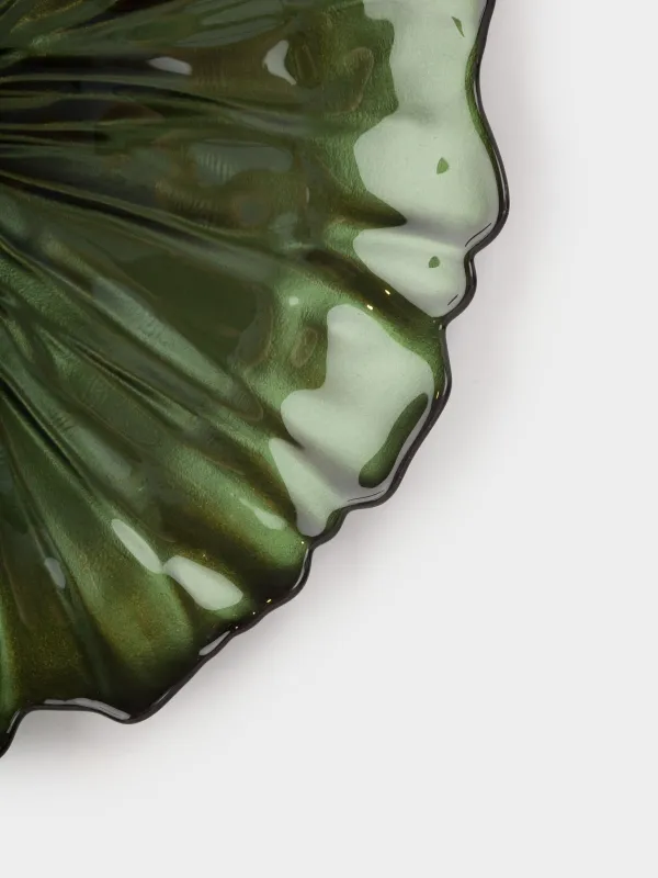 Тарелка обеденная, 28 см, стекло, зеленая, Verge, image-3