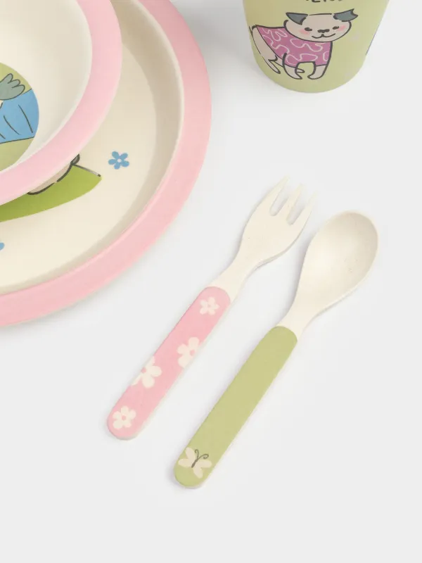 Набор посуды, бамбук, Pretty friends, image-6