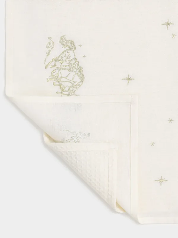 Полотенце кухонное, 40х60 см, 2 шт, хлопок, молочное/бежевое, Лошади и звезды, Stars horse, image-2