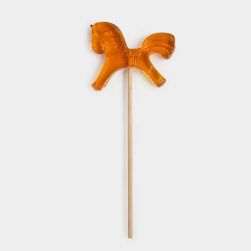 Леденец, 21 гр, на палочке, изомальт, коричневый, Лошадка, Sweet life