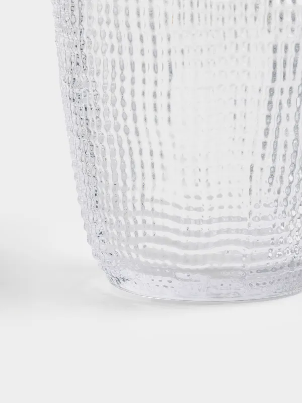 Стакан, 10 см, 320 мл, стекло Р, с серебристым кантом, Grain silver, image-3