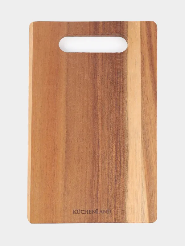 Доска разделочная, 22x14 см, 4 шт, на подставке, дерево/сталь, прямоугольная, Noble tree, image-1