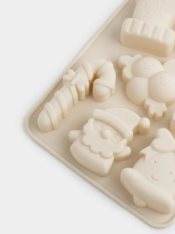 Форма для выпечки кексов, 21х16 см, 7 отд, силикон, молочная, Дом, Bakery, image-3