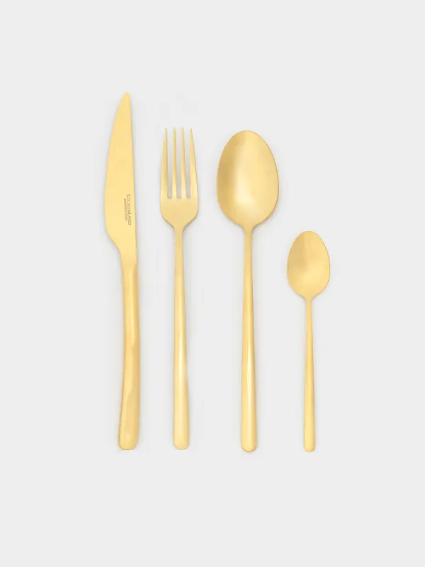 Столовые приборы, 6 перс, 24 пр, сталь, золотистые, Toscana gold, image-0