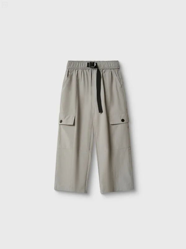 Брюки-карго, р. 98 см, для мальчиков, с вшитым ремнем, полиамид/спандекс, серые, Jamal, image-7